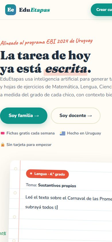 EduEtapas en el celular